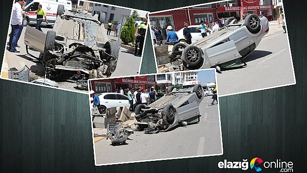 Elazığ'da otomobil takla attı: 5 yaralı