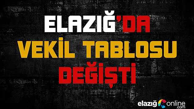 Elazığ'ın milletvekili tablosu değişti