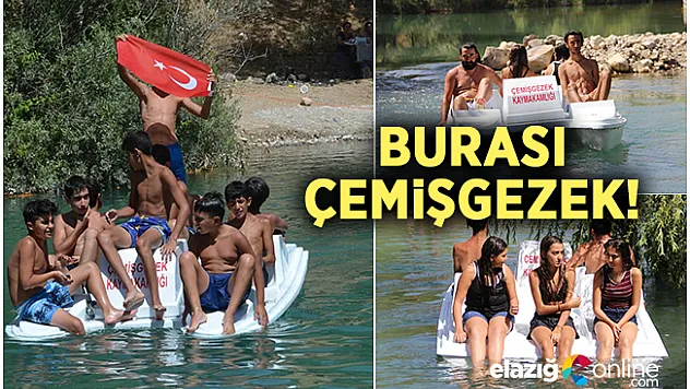 Deniz olmayan Çemişgezekte, Tağar Çayı'nda deniz bisikleti keyfi!