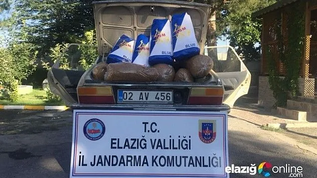 Elazığ'da 95 kilo kaçak tütün ele geçirildi