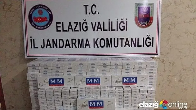 Elazığ'da 3 bin paket kaçak sigara ele geçirildi
