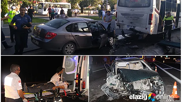 Elazığ'da iki ayrı trafik kazası!