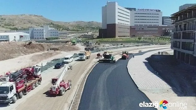 Şehir hastanesi yolunda çalışmalar aralıksız sürüyor
