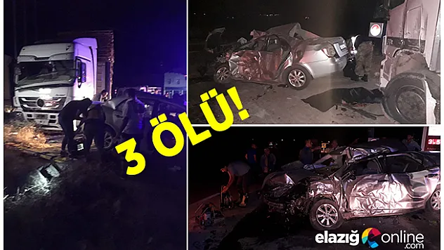 Kovancılar'da Fecii Kaza, Duran Tıra Arkadan Çarptı!