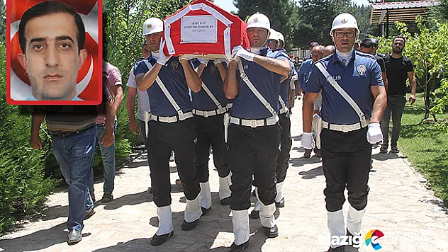 Mesai arkadaşının şehit ettiği polis, son yolcuğuna uğurlandı