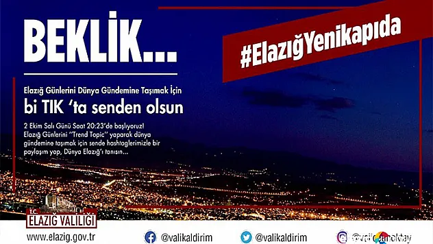 #ElazığYenikapıda bi tık'ta senden olsun
