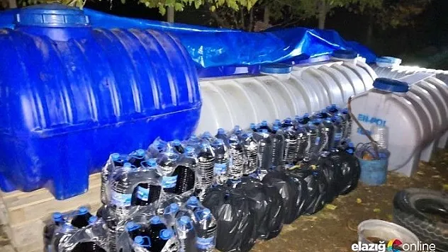 Elazığ'da 11 ton 140 litre kaçak içki ele geçirildi!
