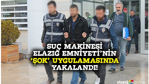 Elazığ'da suç makinesi sahte kimlikle yakalandı!