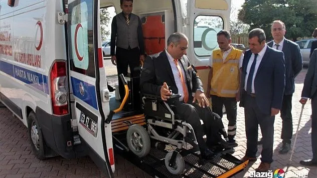Elazığ'da engelliler için özel ambulans