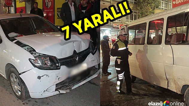 Otomobil ile minibüs çarpıştı!