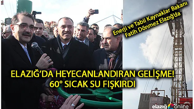 Bakan Dönmez, jeotermal suyun vanasını açtı