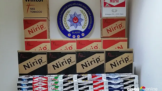 Elazığ'da 196 bin adet kaçak makaron ele geçirildi