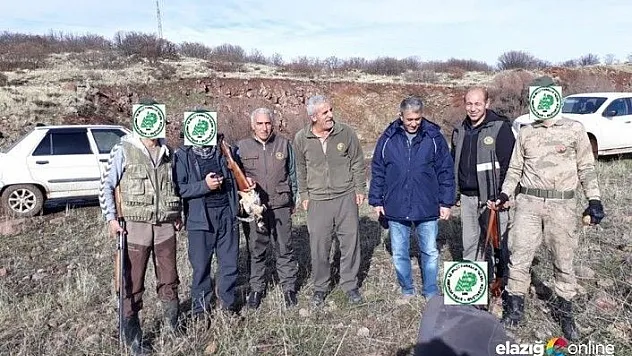 Elazığ'da kaçak 7 avcıya, 7 bin TL ceza