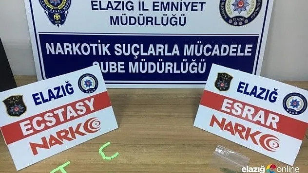Elazığ'da uyuşturucu haplarla yakalanan şüpheli tutuklandı