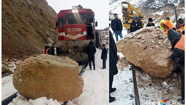 Palu'da kopan kayaya tren çarptı, facia ucuz atlatıldı!