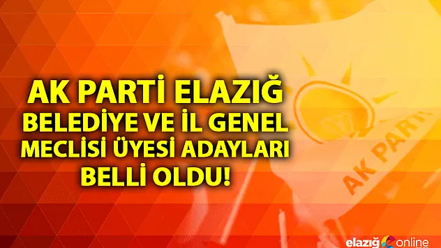 Ak Parti'nin İl Genel ve Belediye Meclis Üyesi Adayları Belli Oldu!