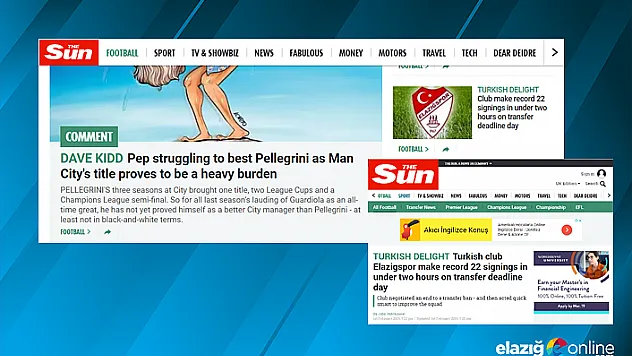 Elazığspor, dünya basınında manşet oldu!..