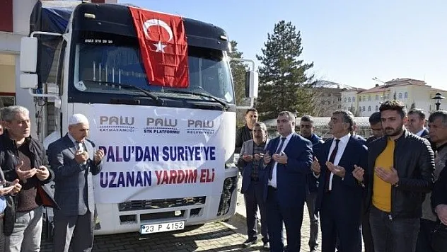 Palu'dan Suriye'ye yardım malzemesi