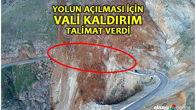 Depremle gelen heyelan ilçeye bağlantı yolunu kapattı