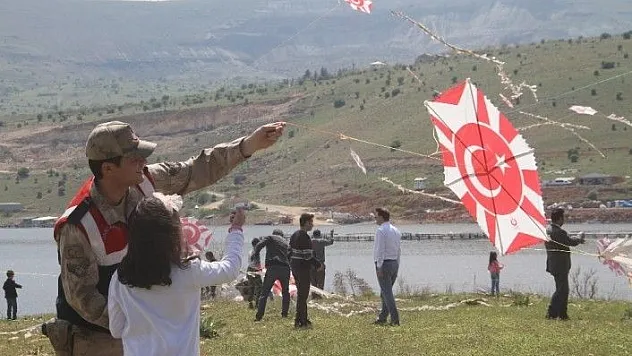 Ay yıldızlı uçurtmalar,  renkli görüntüler oluşturdu
