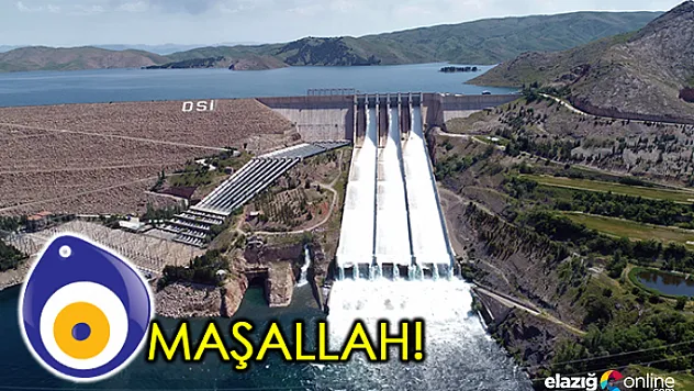 Keban Barajı'nda 15 yıl sonra ilk savaklar açıldı