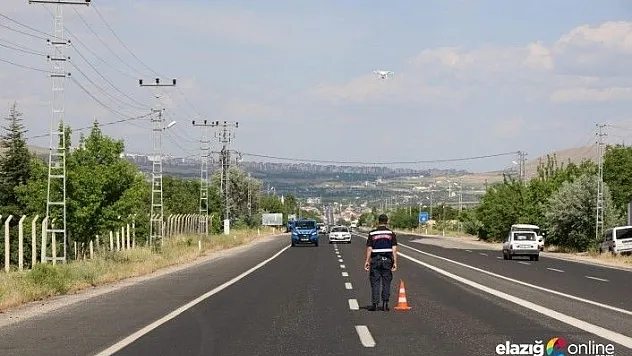 Bayram öncesi jandarmadan 'Uçangöz'le trafik denetimi