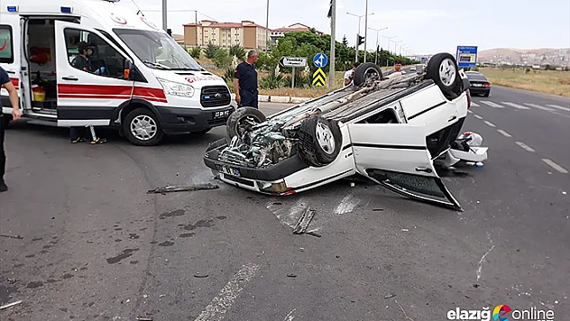 Otomobilin takla atması sonucu 1 kişi yaralandı