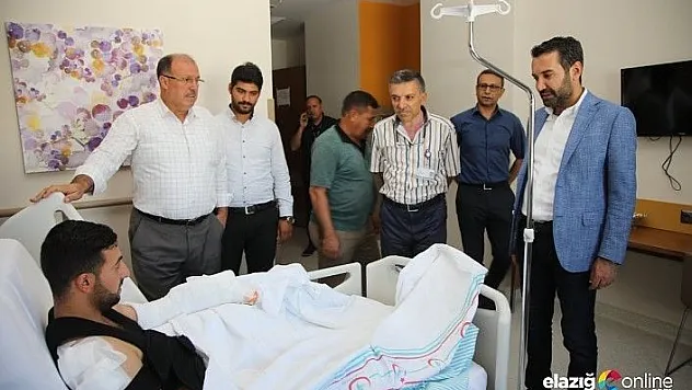 Başkan Şerifoğullarından, Yaralı Hemşehrimiz Erginöz'e Ziyaret