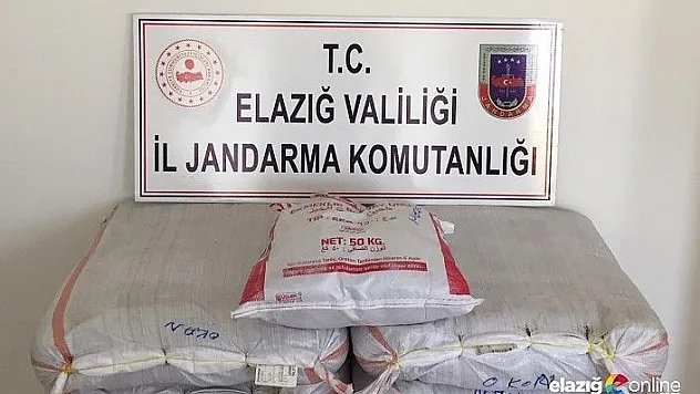 Elazığ'da 171 kilogram kaçak tütün ele geçirildi