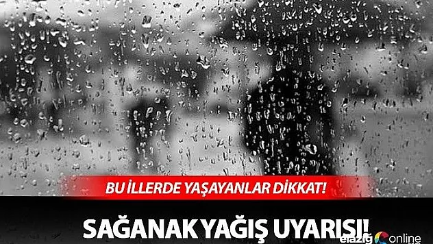 Meteorolojiden 5 il için yağış uyarısı