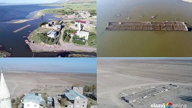 Murat Nehrinde su çekildi, 6 ay önceki görüntüden eser kalmadı