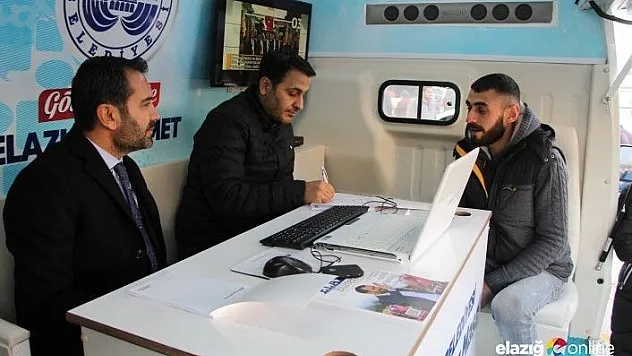 Elazığ Belediyesi tarafından &quotMobil Beyaz Masa&quot devreye girdi