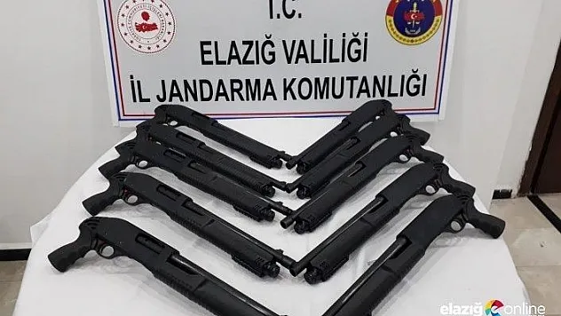 Elazığ'da 10 adet pompalı tüfek ele geçirildi