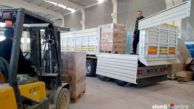 Çorum Belediyesi'nin yardım konvoyu Elazığ'a ulaştı