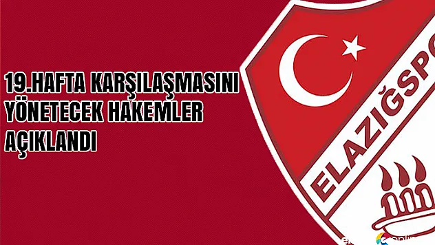 Sakaryaspor - Elazığspor Maçını Alparslan Şen Yönetecek
