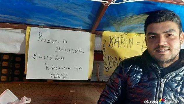 Seyyar satıcı tezgahını Elazığ için açtı