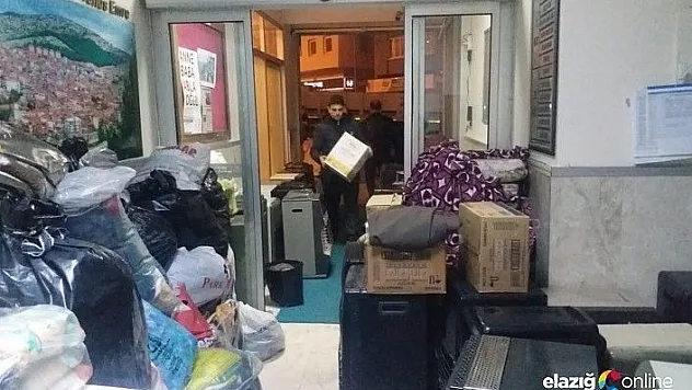 Tavas'tan , Elazığ'a 1 tır dolusu yardım malzemesi gönderildi