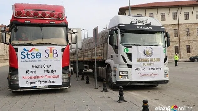 Yardım tırları Elazığ ve Malatya için yola çıktı