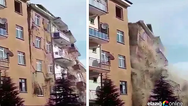 Apartmanın yıkılma anı saniye saniye görüntülendi