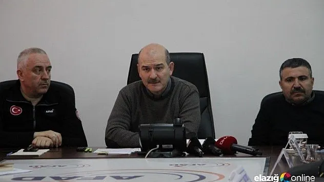 Bakan Soylu: &quotElazığ ve Malatya'ya kamu yardım miktarı 458 milyon lira&quot