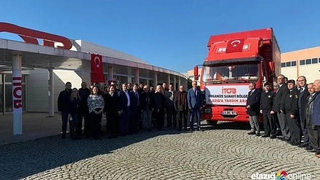 İTOB'dan Elazığ'a yardım tırı
