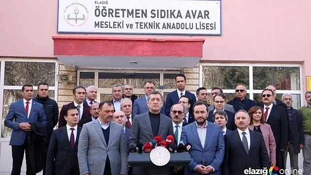 Milli Eğitim Bakanı Selçuk: 'Yarın Elazığ'da okul zili çalacak'