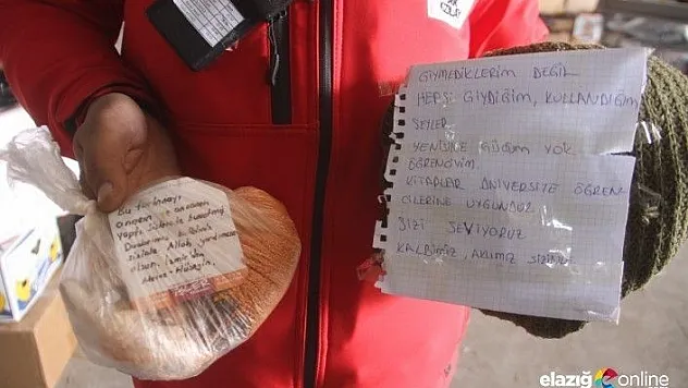 Üniversite öğrencileri, eşyalarını duygulandıran bir notla gönderdi