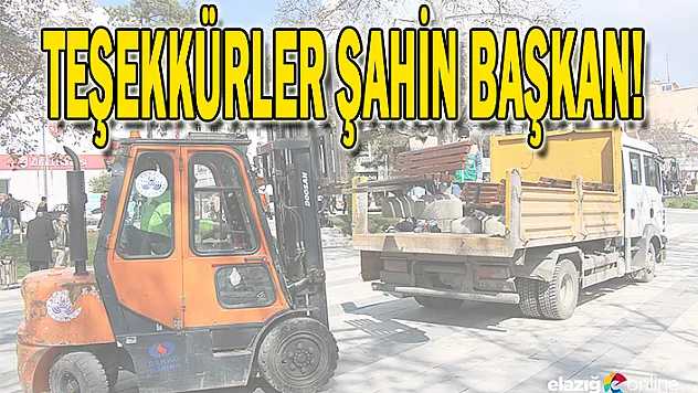 Elazığ'da &quotHadi gah eve gidek&quot çözüm olmayınca banklar söküldü