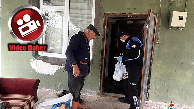 Elazığ polisi, evden çıkamayanlar için alışverişte