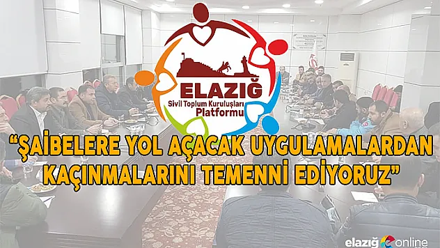 Elazığ STK Platformundan Arsa Açıklaması
