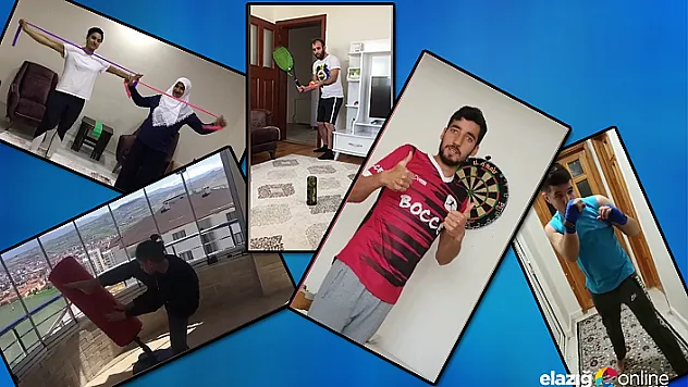 Korona virüs tedbirlerine 'Evde kalıyorum spor yapıyorum' videolarıyla destek