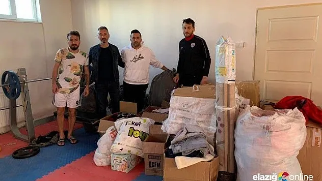 Kulüplerin gönderdiği yardım malzemeleri dağıtılmaya başlandı