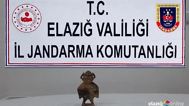 Elazığ'da &quotHitit&quot dönemine ait heykel ele geçirildi