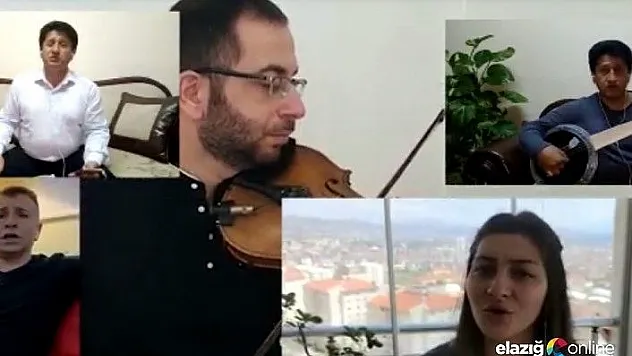 Elazığ'da öğretmen ve öğrencilerden &quotEvde kal&quot klibi